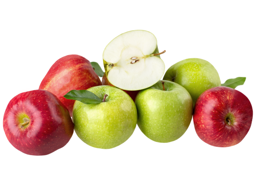 Picture of different types of apples