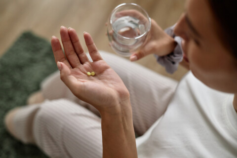 Medications in palm of hand