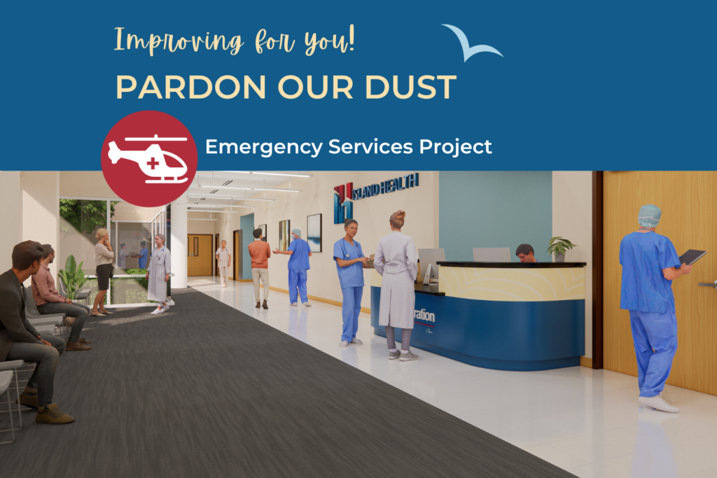 Rendering of the new emergency department patient registration area.