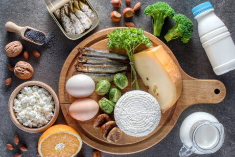 layout of cheese, vegetables and citrus fruits