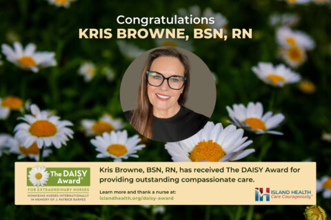 Kris Browne, DAISY award winner for quarter 4 of 2024.