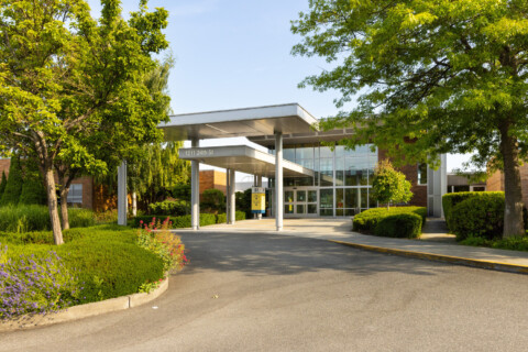 Main entrance of Island Health.