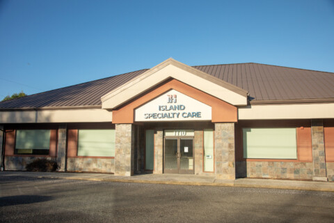 Island Health's specialty clinic building, the former sleep clinic, now the Barto Building.