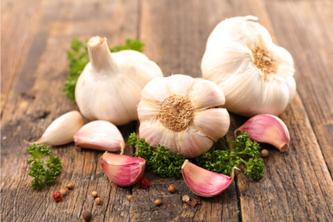 Garlic on Table