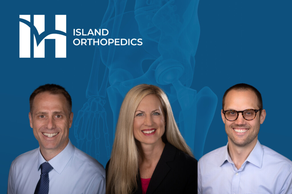 Three orthopedic surgeons with Island Orthopedics.