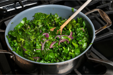 cooked kale