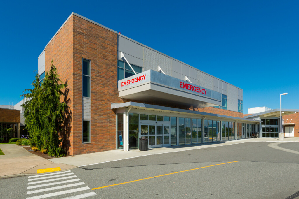Emergency Department entrance of Island Health.